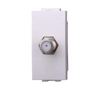 Presa TV SAT A Vite Satellitare Tipo F, Compatibile Con Bticino Living Light (Bianco)
