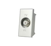 Presa TV SAT Satellitare Tipo F, Compatibile con Bticino Axolute (Grigio)