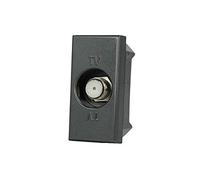 Presa TV SAT Satellitare Tipo F, Compatibile con Bticino Axolute (Nero)