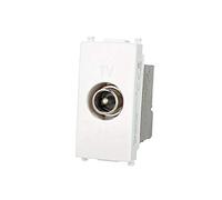 Presa TV Terminale Connettore Maschio, Colore Bianco, Compatibile Con Vimar Plana