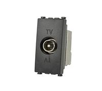 Presa TV Terminale Connettore Maschio Nero Compatibile Con Vimar Arke