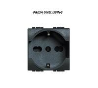 PRESA UNEL LIVING L4140/16 SCHUKO 16A 2P+T ANTRACITE BTICINO L4140/16