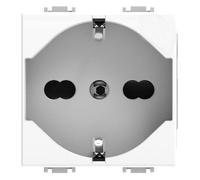 PRESA UNEL P40 BIV.ITALIANO/TEDESCO SCHUKO BIANCO VP42 COMPATIBILE VIMAR PLANA VP42-MB-ECO27206 ECOVA