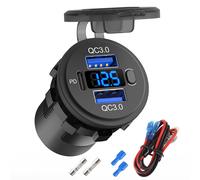 Presa USB 12 Volt Doppia porta QC 3.0 e presa di corrente USB C PD3.0 per auto