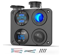 Presa USB 12Volt Accessorio per camper Pannello interruttore marino 12V Doppio