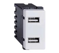 Presa USB 5V 2 porte bianco - serie Elmark Lecce