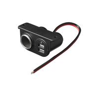 Presa USB 5V 3.1A Doppia USB Integrata Adattatore per Accendisigari per Auto Caricabatterie Multiplo per Auto 12-24V