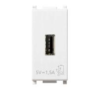 Presa USB 5V1,5A alimentata 1M bianco - serie Vimar Plana