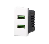Presa USB a 2 posti bianca compatibile anche con BTicino Axolute