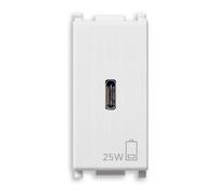 Presa USB C 25w alimentata bianco - serie Vimar Plana