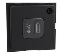 Presa USB-C Bticino Livingnow 45W 2 moduli nero K4288C2 - K4294C