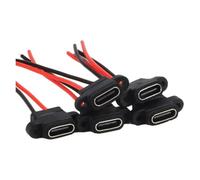 Presa USB C impermeabile a 2 pin, 3 A, porta di saldatura a ricarica rapida (5 pezzi)