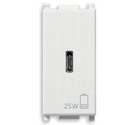 Presa USB-C Vimar Plana 1 modulo 25W bianco - 14292.C.25
