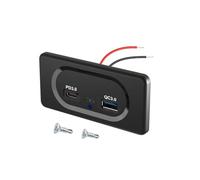 Presa USB Caricabatteria Auto 12-24 V Tipo C per Roulotte Camper Barche Caravan Motorhome Auto Presa di Ricarica con Led 2 Porte Ricarica Rapida