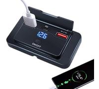 Presa USB da campeggio | Adattatore USB da 76 W con 3 porte di ricarica - Pannello di modifica senza perforazione per camper, barche e camion