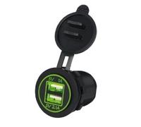 Presa Usb Da Pannello 1a +2,1a Luminosa Verde GBC 29170020