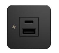 Presa USB doppia A+C SCANSTRUT TILE nera - 1 PZ - 14.195.91 - 1419591