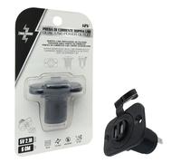 PRESA USB DOPPIA A INCASSO PER AUTO 12V CON TAPPO ANTIPOLVERE 5V 2,1A