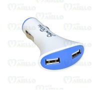PRESA USB DOPPIA BIANCA BLU