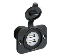 Presa Usb Doppia Montaggio ad Incasso 12/24V. per Auto Camion Camper - C39005