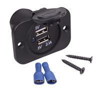 Presa USB Doppia Porta 5V con Pannello di Montaggio Frontale 3.1A