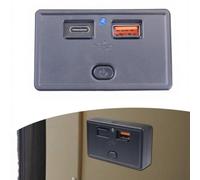Presa USB doppia presa di corrente pannello con interruttore, porta 12V-24V | Questa doppia presa USB dispone di un interruttore di alimentazione integrato per scaricare la batteria e prolungare la
