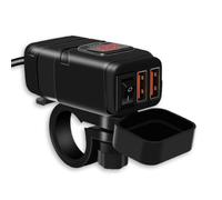 Presa USB Moto per Honda Super Cub 125 2020-2024, Doppia Porta USB Display Voltaggio Interruttore Indipendente Impermeabile