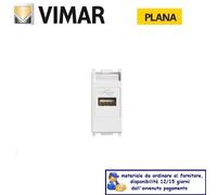 Vimar 14345 Connettore presa USB, bianco, 2.23 x 4.9 x 3.09 cm