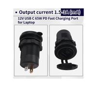 Presa USB PD 12V da 65 W per Laptop Presa USB C per Caricabatteria da Auto Presa Multiporta Adattatore Impermeabile per Camion per Auto