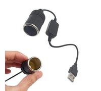 Presa USB per accendini auto | Cavo connettore adattatore USB | Adattatore per accendini auto da 5 V a 12 V, presa per cavo di prolunga, controller cablata per registratore di guida, elettronica