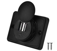 Presa Usb Per Qiilu Presa Doppia Porta Usb 3.1a Per Auto, Presa Presa Usb Caricabatterie Porta Usb Nera Abs 12v Usb Da Incasso Impermeabile Caricabatterie Da Auto Per Cellulari