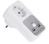 Presa USB per Timer Digitale Intelligente per Conto Alla Rovescia con 2 Porte USB, Spegnimento Automatico, Risparmio Energetico, Materiale ABS, Precisione ± 3 Minuti, per