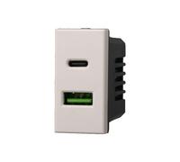 Presa Caricatore doppia USB 2IN1 Type-A + Type-C compatibile Bticino Axolute