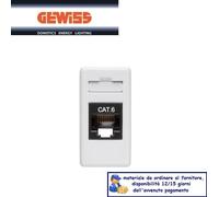 PRESA UTENTE GEWISS RJ45 6 UTP TOOLLESS SYSTEM WHITE GW20685.