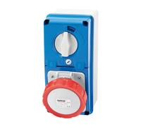 Gewiss PRESA DA PARETE INTERBLOCCATA 66220N 3P+N+T 32A 380/415V 6H IP67