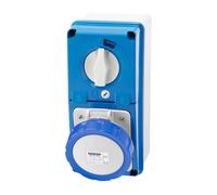 Presa Verticale Interbloccata Gewiss GW66226 Con Fondo IP67 2P+T 16A 230V