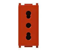 Presa Vimar Plana 2P+T 16A P17/11 Rossa 14203.R