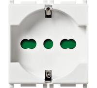 Presa Vimar Plana 2P+T 16A universale bianco Bianco