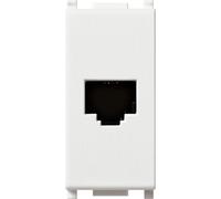 Vimar Presa telefonica RJ11 6/4 Serie Plana 14320 Morsetti a vite Bianco