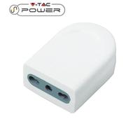 PRESA VOLANTE 2POLI+T BIPASSO 10A/16A BIANCA -LED8728 V-TAC