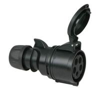 PRESA VOLANTE CEE 5 POLI (3P N T 6H) IP44 32A NERA PER LO SPETTACOLO SERVICE AUDIO LUCI