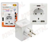 PRESA WIFI INTELLIGENTE CON DOPPIA USB SCHUKO 16A 2300W timer controllo vocale