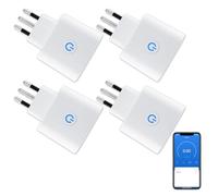 Presa Wifi Italiana (Type L), Monitoraggio energetico Intelligente Smart Plug, Protezione Sovraccarico, Timer e Regolazione del Programma, Compatibile con Alexa & Google Home, 4 Pezzi