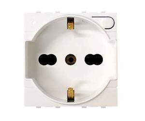 Presa WiFii Smart Bivalente Bipasso Schuko 16A Bianca Compatibile con Bticino Li