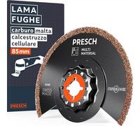 Presch Accessori Utensile Multifunzione Segmenti Carburo 85mm - Lama Starlock per malta e calcestruzzo - Cambio Starlock senza attrezzi - Rivestimento in metallo duro lame multifunzione