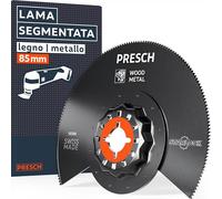 Presch Lama Multifunzione Segmenti Legno e Metallo 85mm - Lama Starlock per sostituzione senza attrezzi - Taglio preciso con denti bimetallici - Accessorio professionale per multiutensile