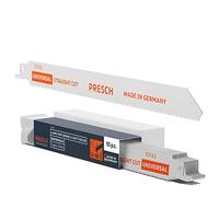 Presch Lame gattuccio universali per legno e acciaio inox 210 mm 10 pz - 8% Lame al cobalto per metallo duro e legno - Set di lame gattuccio con scatola.