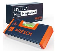 Presch Mini Livella a Spirito 11cm - Magnete rinforzato per un'aderenza massima - Design compatto - Innovativa protezione dagli urti e vetro acrilico infrangibile - Allineamento preciso