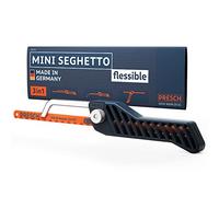 Presch Mini Seghetto per Metallo flessibile 300mm - Seghetto a mano 3 in 1 con lama per metallo - Impugnatura regolabile con lama per metallo - Piccola sega per ferro