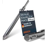 Presch SDS-plus Scalpello a punta - Punta estremamente robusta e durevole - Per tutti i lavori di foratura (lunghezza 250 mm) - Scalpello in acciaio ad alte prestazioni per colpi potenti